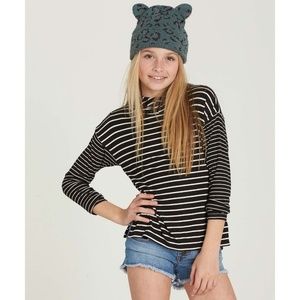 BILLABONG BIG GIRL'S STRIPED HOODIE TOP 0083